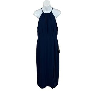 Lulu’s Navy Blue Maxi Dress L NWT